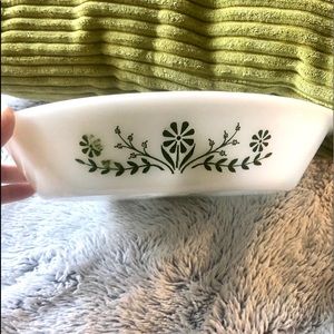Vintage MCM Glasbake J2352 Divided Casserole Dish